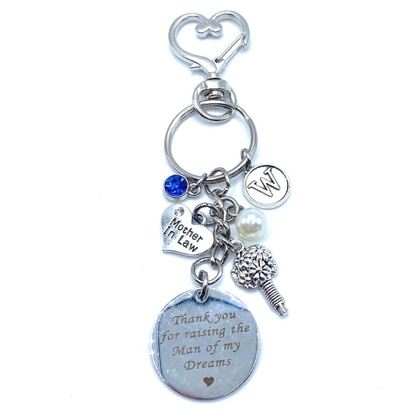 Mother In Law Keychain Bag Charm Thank You For Raising The Man Of My Dreams - Picture 6 of 7